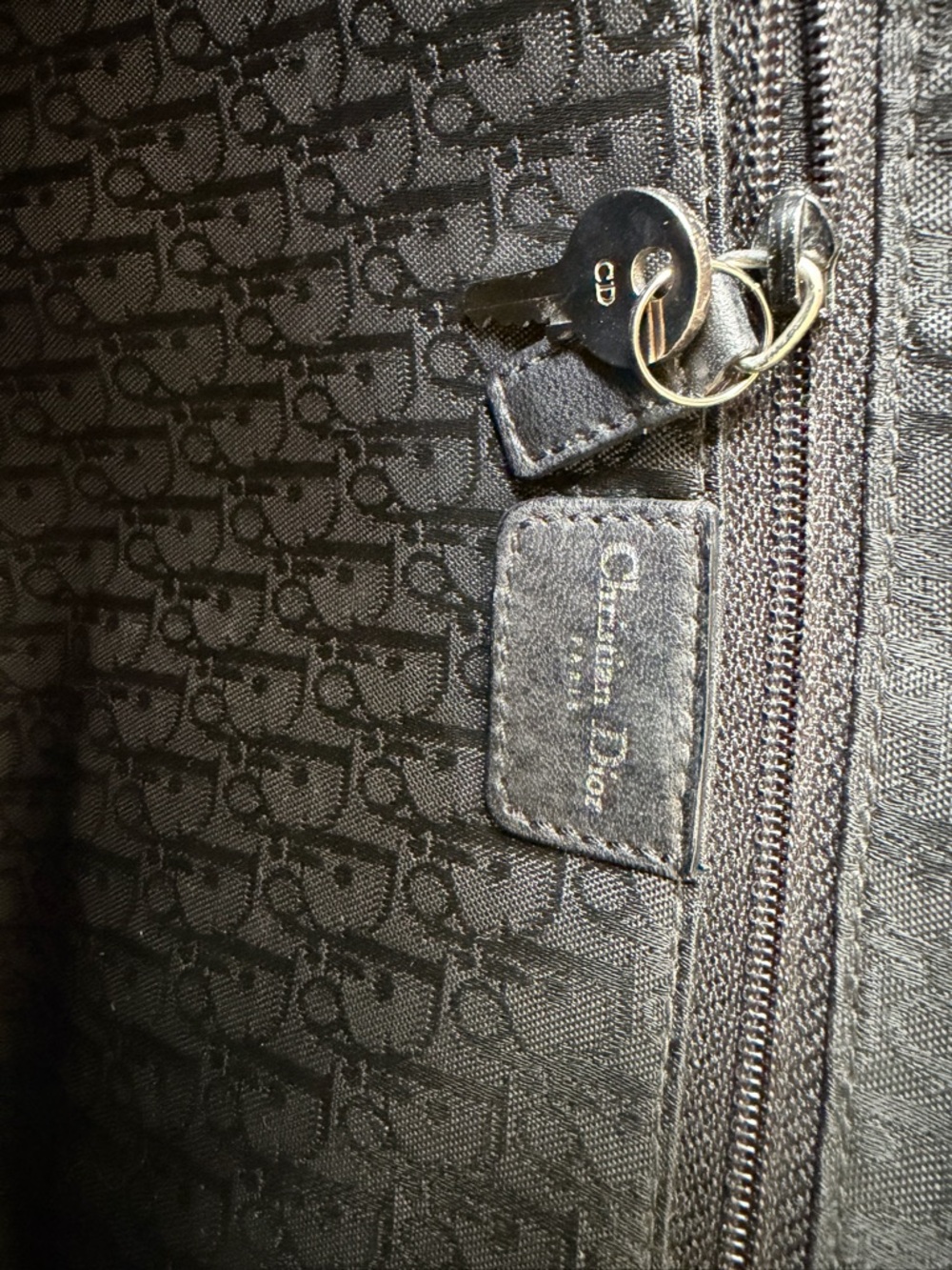 Christian Dior Vintage Black Cannage Leather Lady Dior Tote Bag w/Silver Tone - Picture 7 of 16